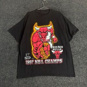 Vintage Chicago Bulls NBA Champs Caricature Rings Tee XXL USA Made
